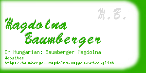 magdolna baumberger business card